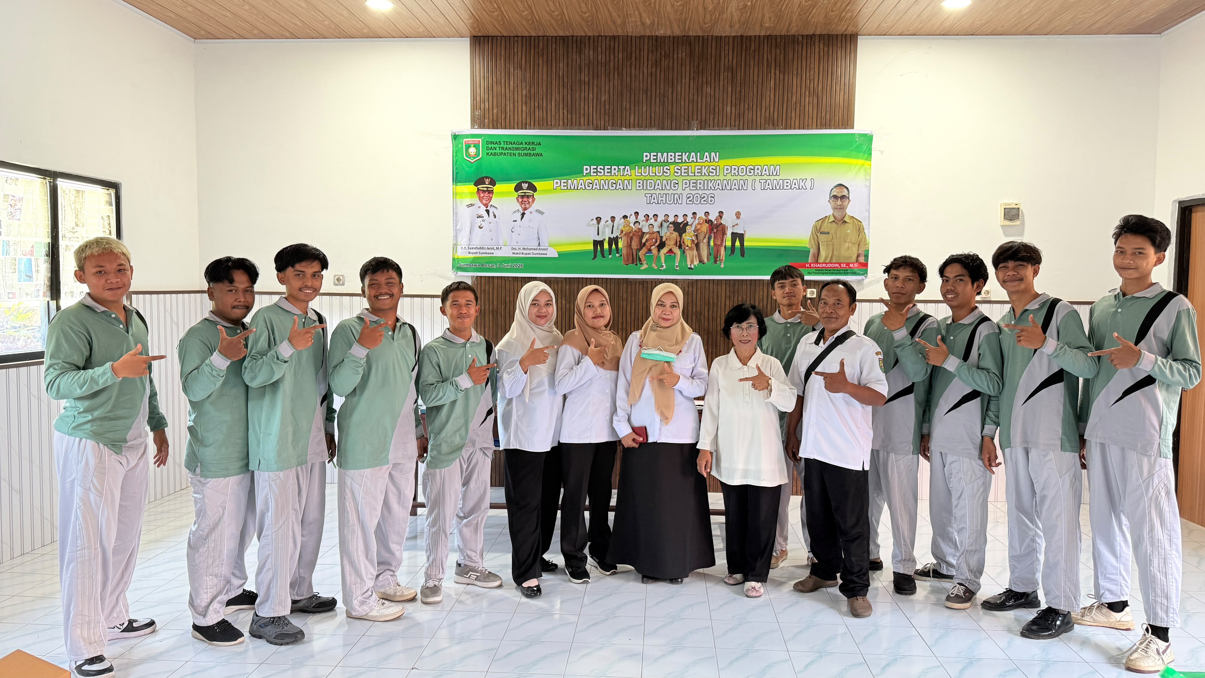 pembekalan penempatan  peserta lulus seleksi program magang tambak udang tahap 1 utk 10 peserta