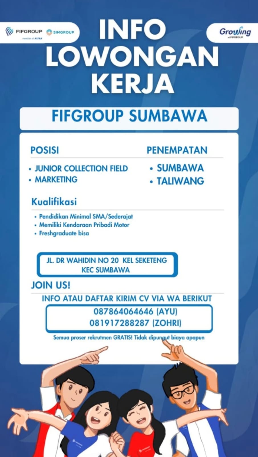 Junior Collection Field dan Marketing