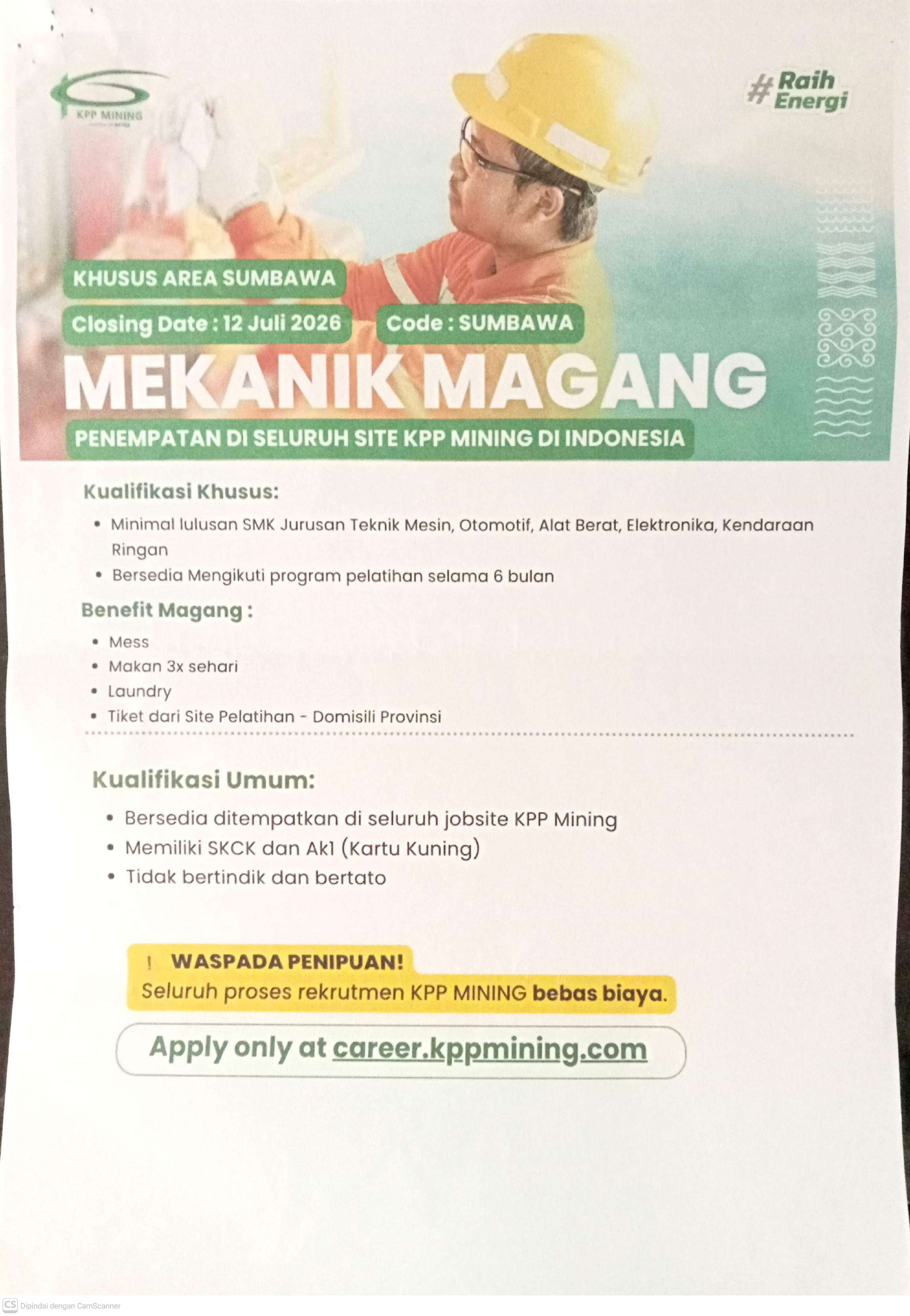 Rekrutmen Program Magang